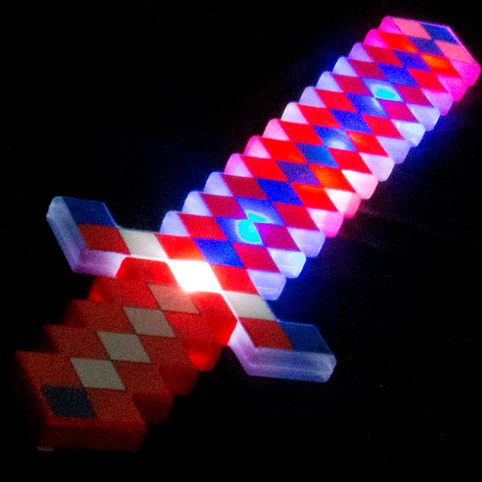 LED Light-Up Pixel Sword - Patriotic