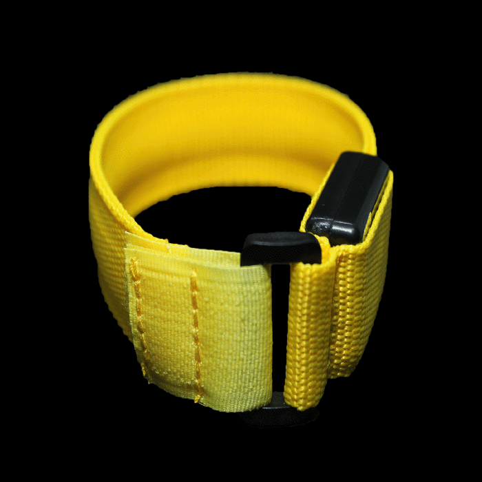 9.5" LED Fabric Bracelet- Yellow