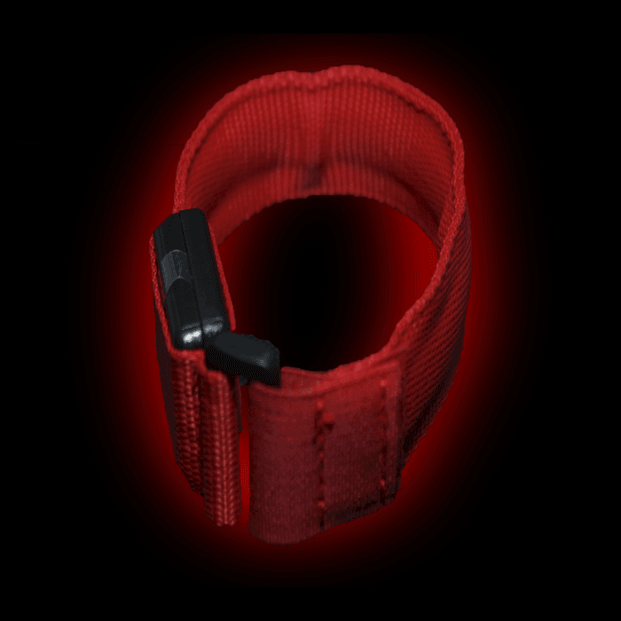 9.5" LED Fabric Bracelet- Red