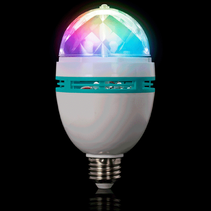 Corporation graduate refer Rotating Disco Ball LED Light Bulb | GlowUniverse.com