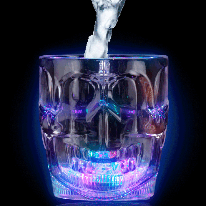 LED Light Up Halloween Skull Mug- 16 oz