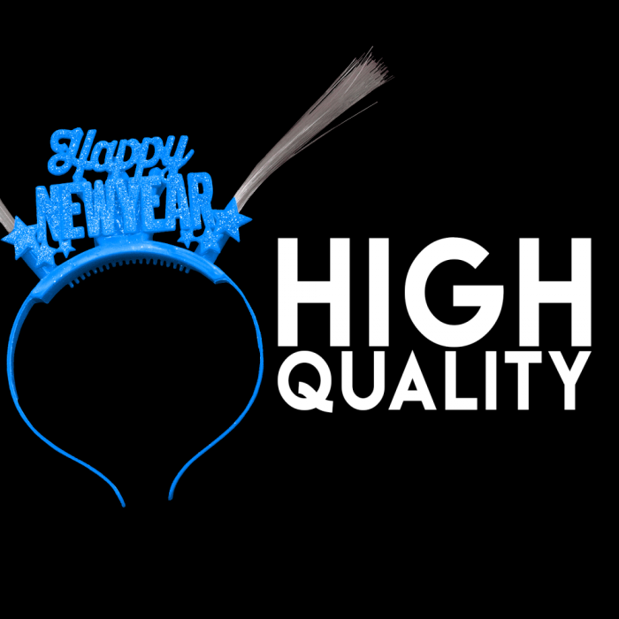 Light-Up Happy New Year Headband- Blue