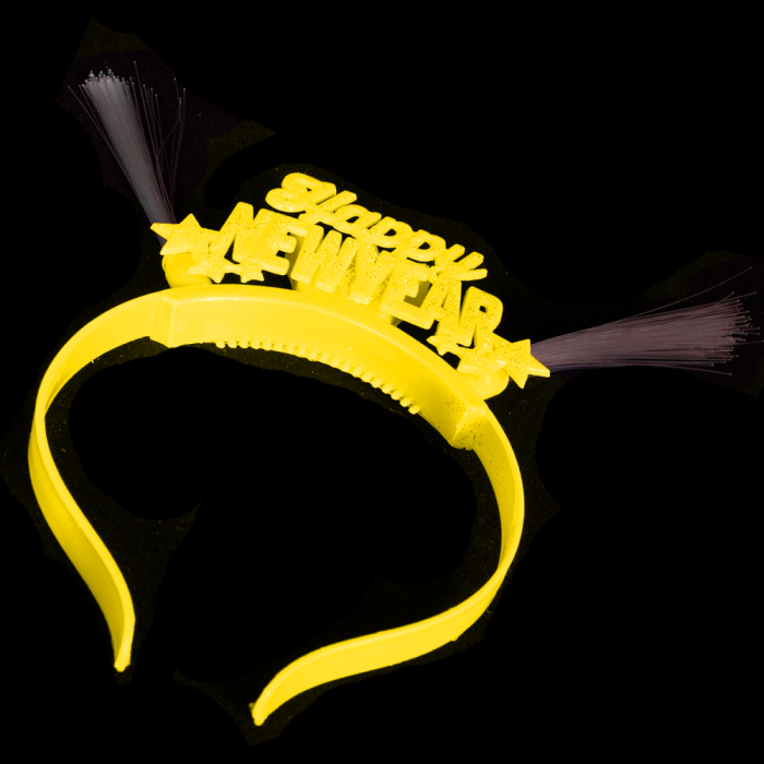 Light-Up Happy New Year Headband- Yellow