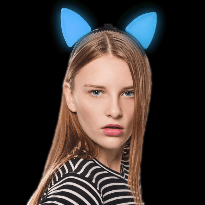 Light-Up Cat Ears - Blue
