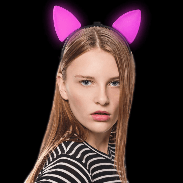 Light-Up Cat Ears - Pink