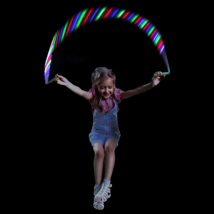 Led Light Up Skipping Rope For Adult Children Kids Jump Fitness Exercise Exercise 7 Foot Long 