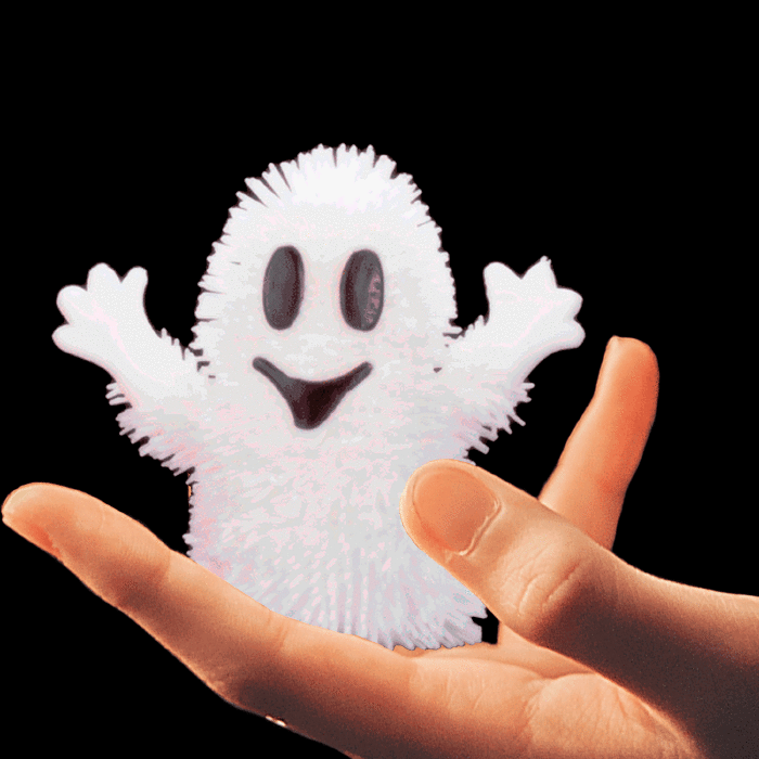 LED Light-Up Happy Halloween Puffer Toys- Ghost