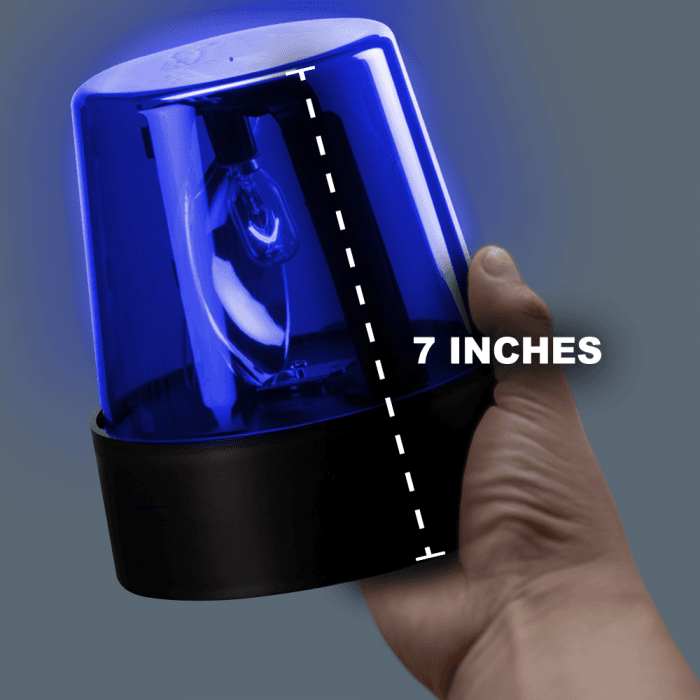 7 Inch Police Beacon Light in Blue