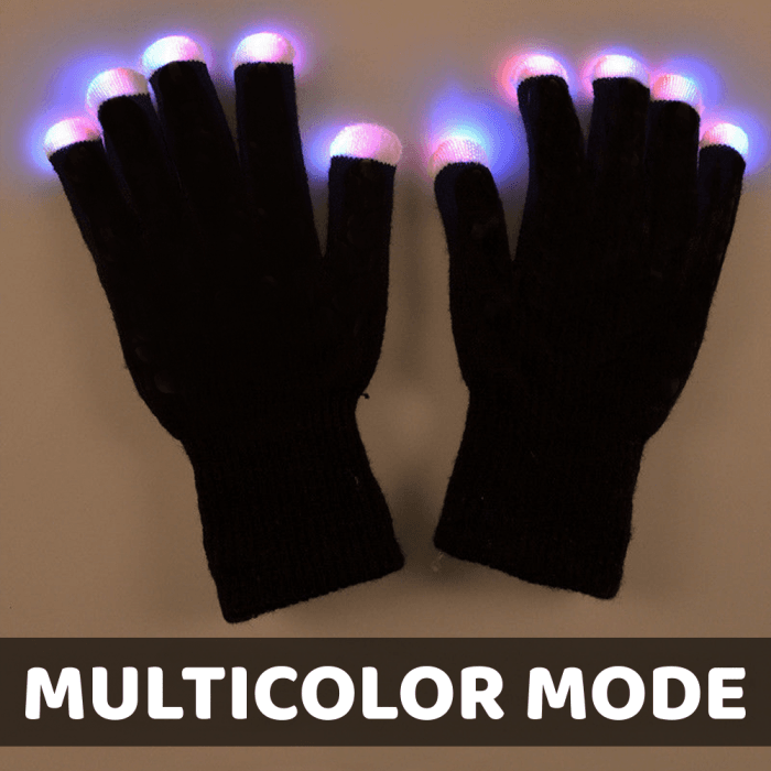 LED Flashing Fingertips Gloves