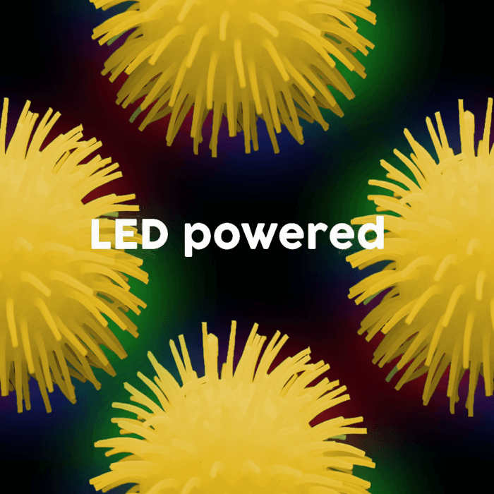 LED Flashing Pom-Pom Ball- Yellow