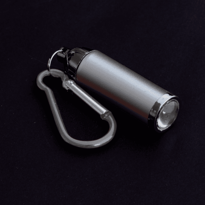 4" Super Flashlight Keychain- Silver