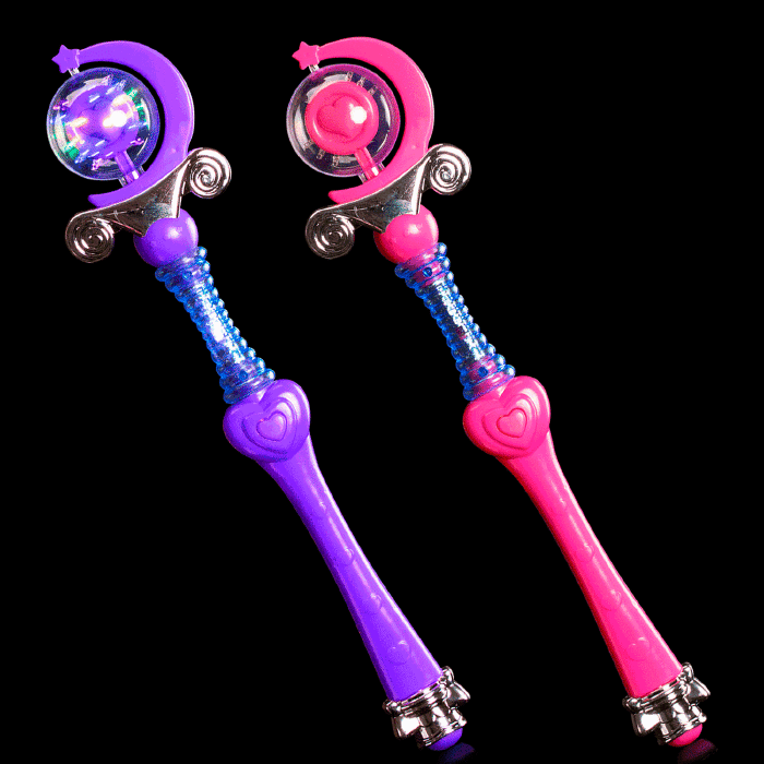 18" LightUp Spinning Princess Wands