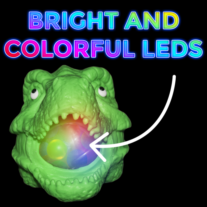 Light-Up Squeeze Dinosaur- Green