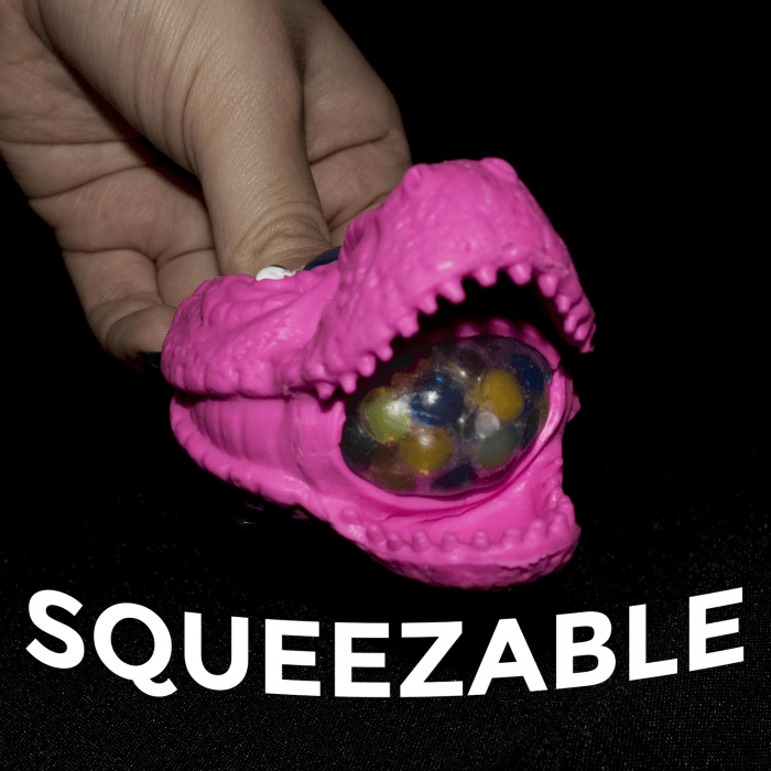 Light-Up Squeeze Dinosaur- Rose Pink