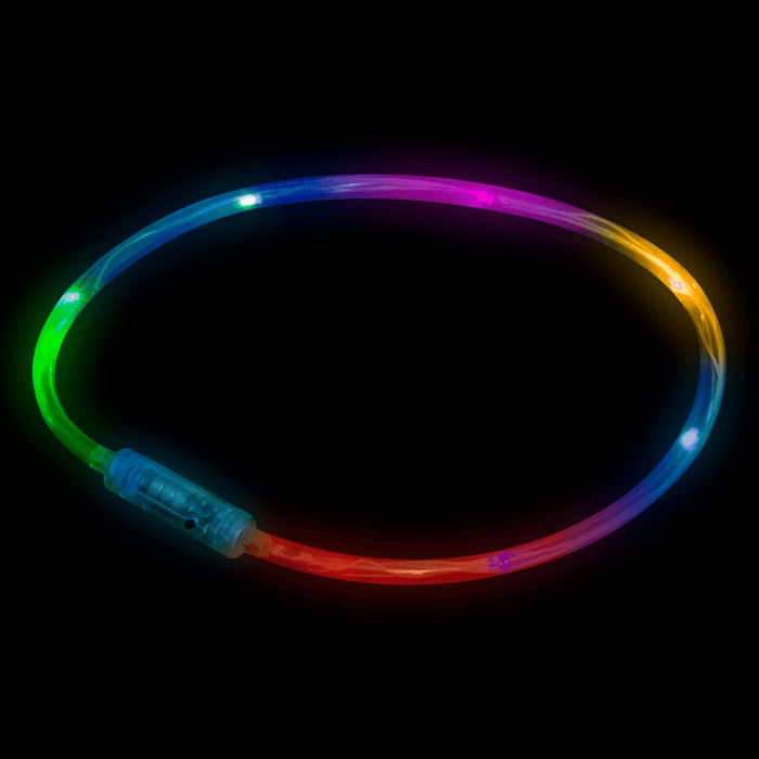 22 Inch Rainbow Flashing LED Necklace
