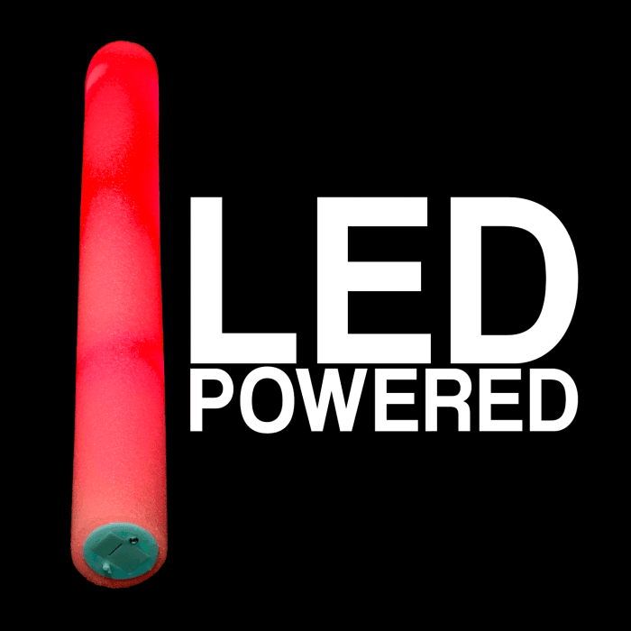 LED Light-Up Foam Stick Baton Supreme- Red