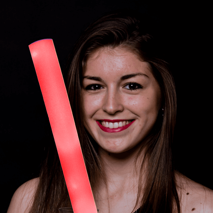 LED Light-Up Foam Stick Baton Supreme- Red