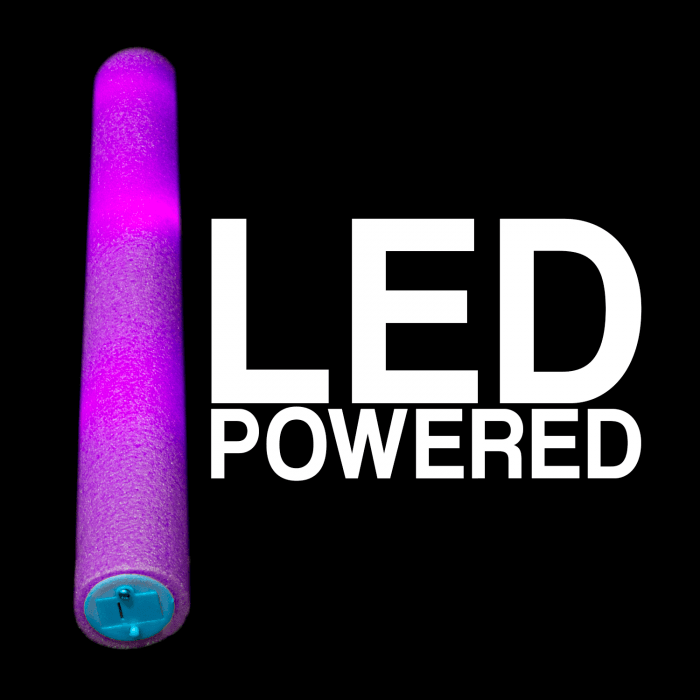 LED Light-Up Foam Stick Baton Supreme- Purple | GlowUniverse Com