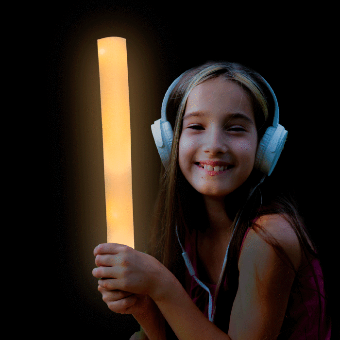 LED Light-Up Foam Stick Baton Supreme- Yellow