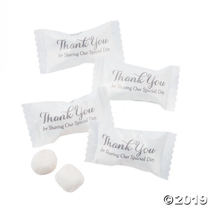 Silver Thank You Buttermints (108 Piece(s))