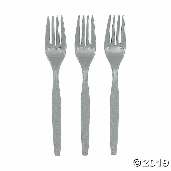 Plastic Silver Forks (50 Piece(s))