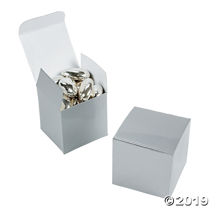 Mini Silver Favor Boxes (24 Piece(s))