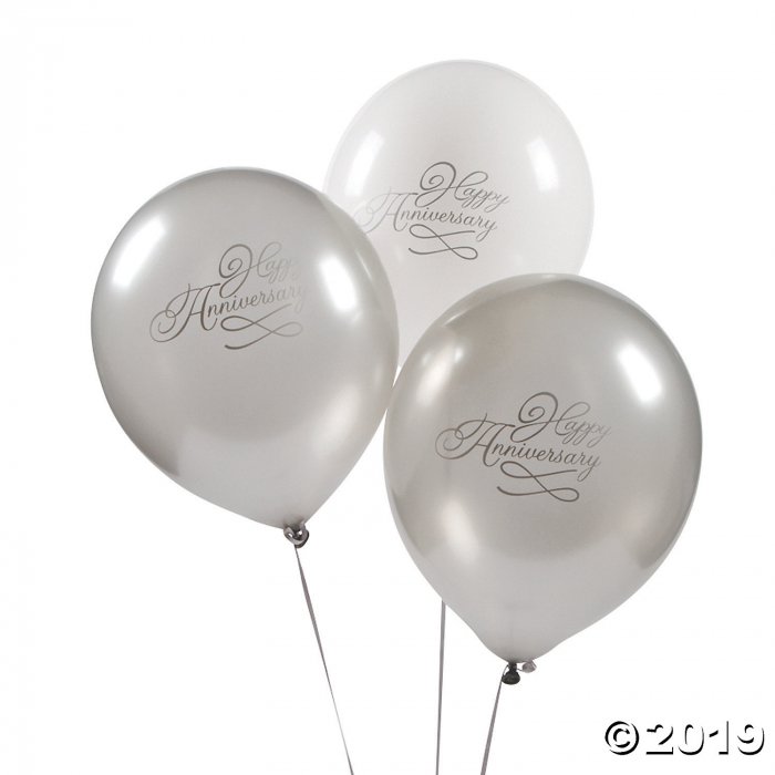 Happy Anniversary 11" Latex Balloons (Per Dozen)