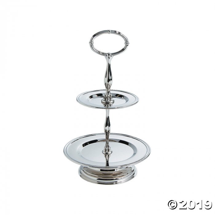 Silver 2-Tiered Server (1 Piece(s))