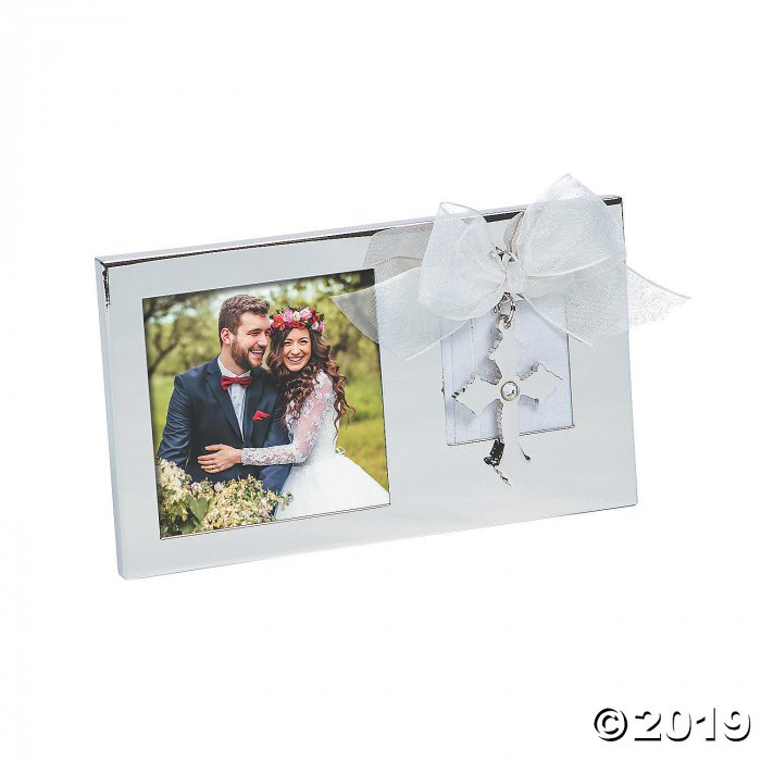 Silver Picture Frame with Cross (1 Piece(s))