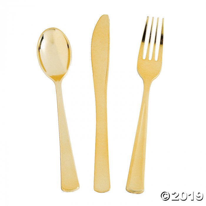Premium Metallic Gold Cutlery (24 Piece(s))