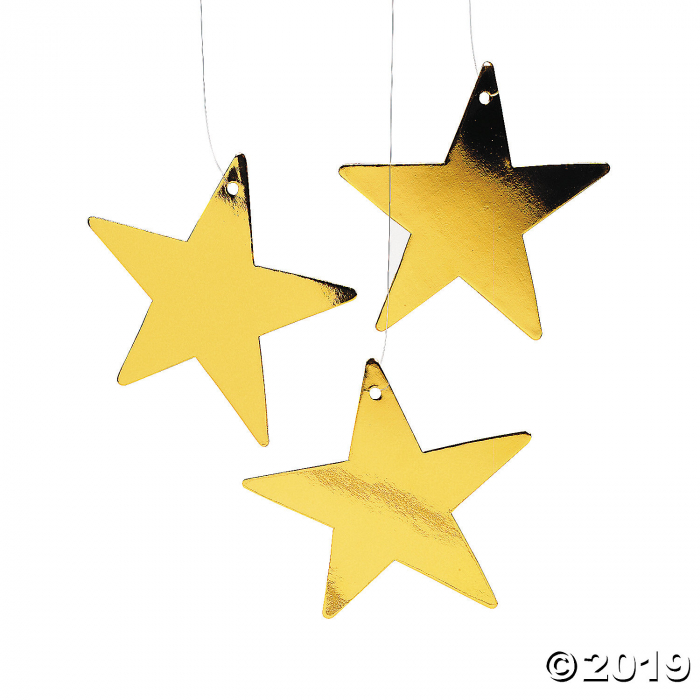 Gold Small Metallic Stars (Per Dozen)