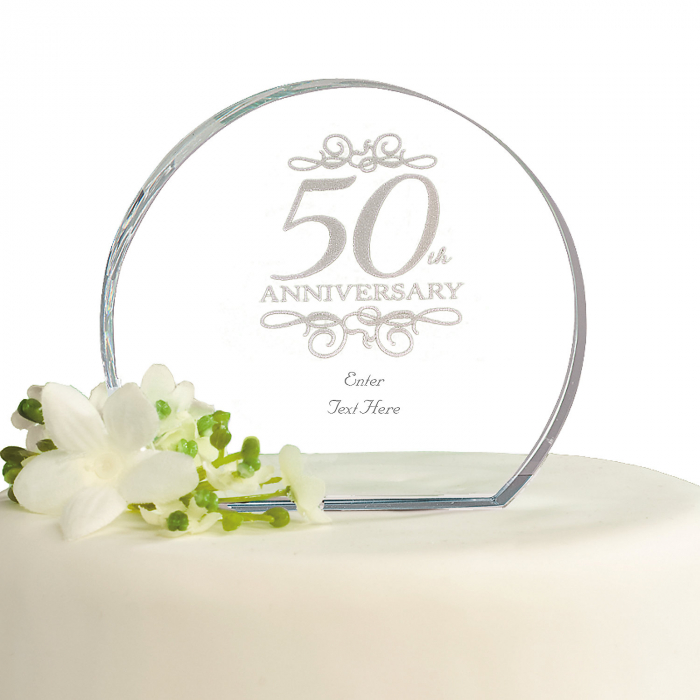 50th Anniversary Personalized Cake Topper