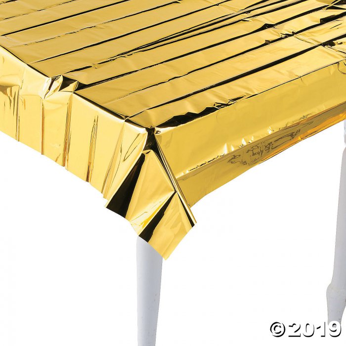 Metallic Gold Foil Tablecloth (1 Piece(s))