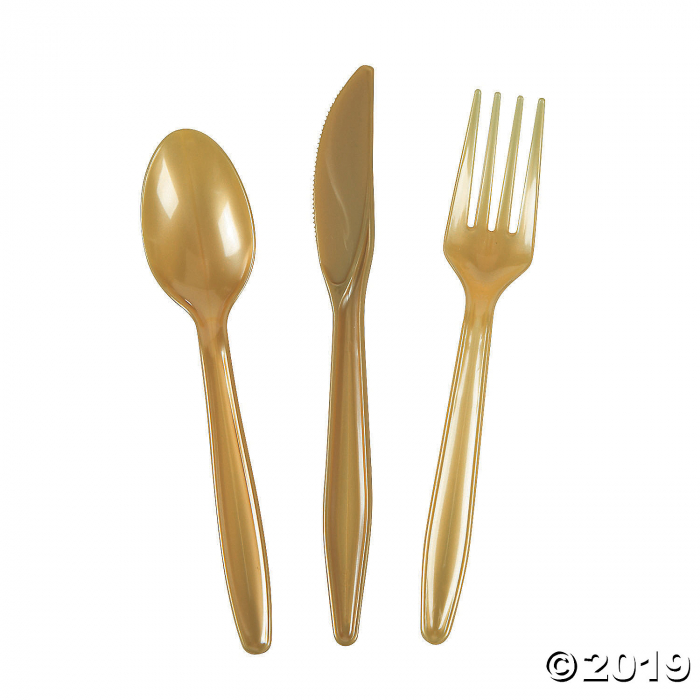Gold High Count Plastic Cutlery Sets (210 Piece(s))