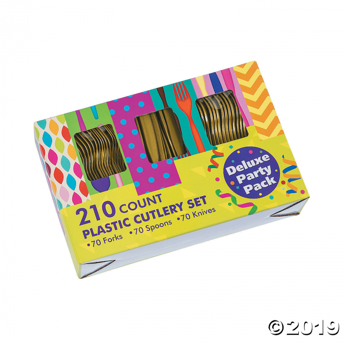 Gold High Count Plastic Cutlery Sets (210 Piece(s))