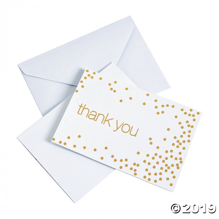 Gold Foil Thank You Cards (Per Dozen)