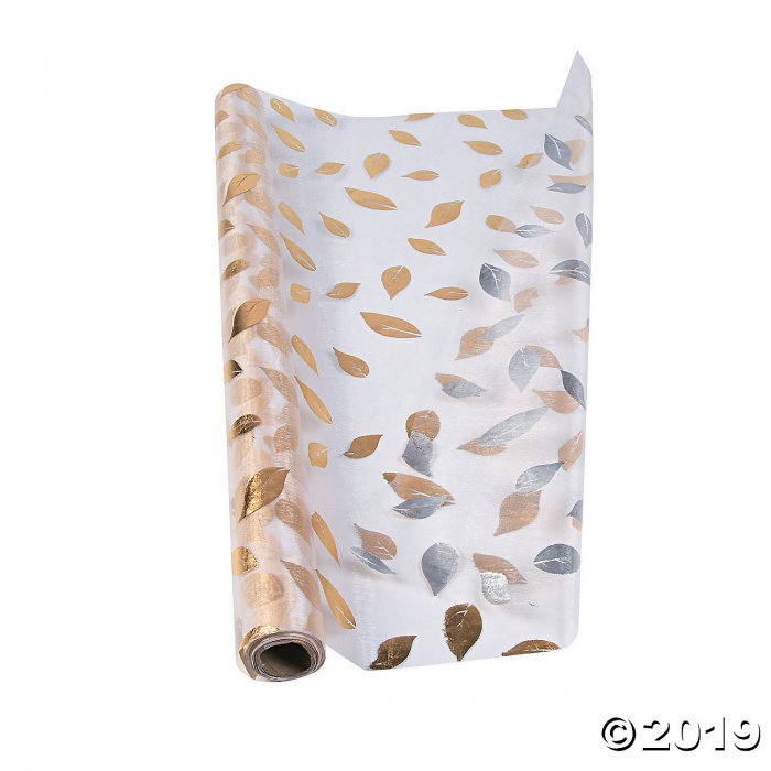 Gold & Silver Reversible Foil Leaf Fabric Roll (1 Roll(s))