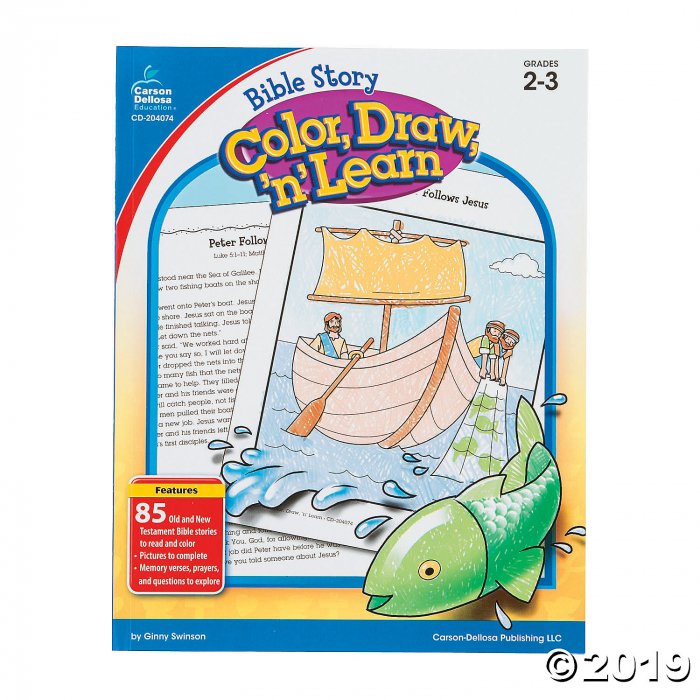 Carson-Dellosa Bible Story Color, Draw 'n' Learn Book - Grades 2-3 (1 Piece(s))