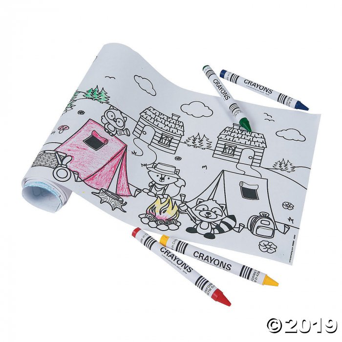 Camping Scene Coloring Rolls with Crayons (1 Unit(s))