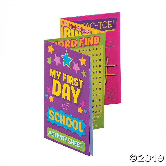 First Day of School Fold-Up Activity Sheets (30 Piece(s))
