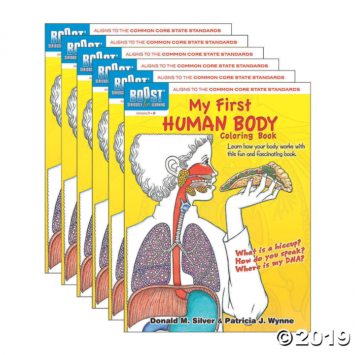 BOOST Educational Series My First Human Body Coloring Book, Pack of 6 (6 Piece(s))