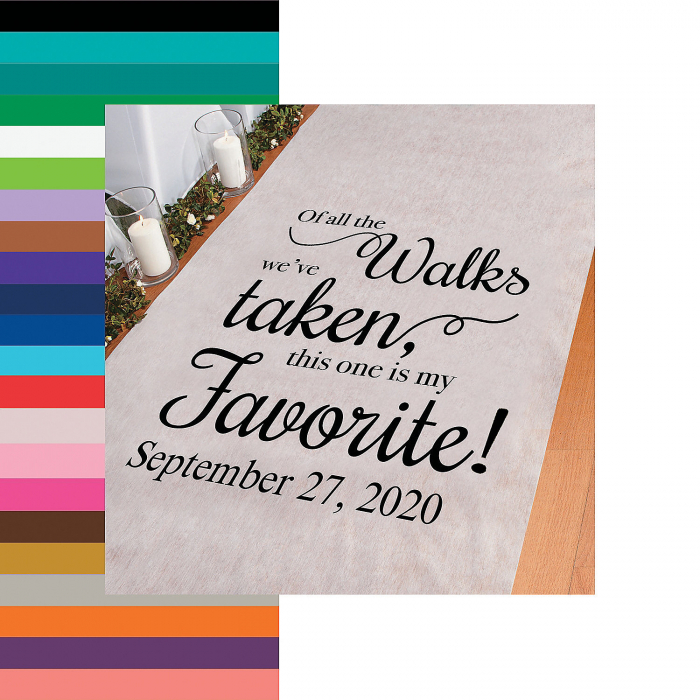 Personalized My Favorite Walk Aisle Runner (1 Roll(s))