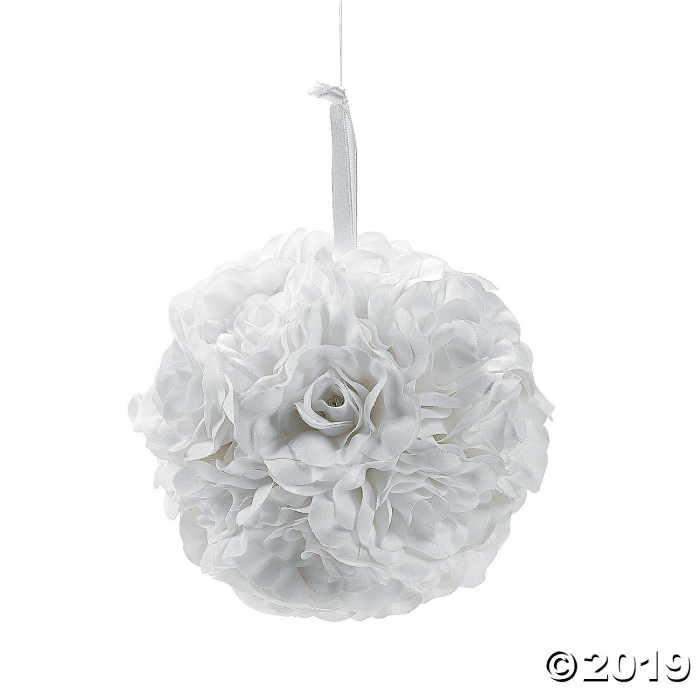 White Rose Pomander Kissing Ball