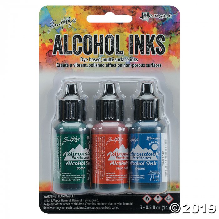 Tim Holtz Alcohol Ink .5Oz 3/Pkg-Rustic Lodge-Bottle/Terra-Cotta/Denim (1 Piece(s))