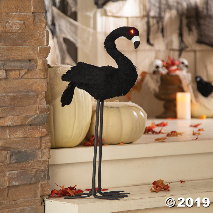 Light-Up Black Flamingo Halloween Decoration (1 Piece(s))