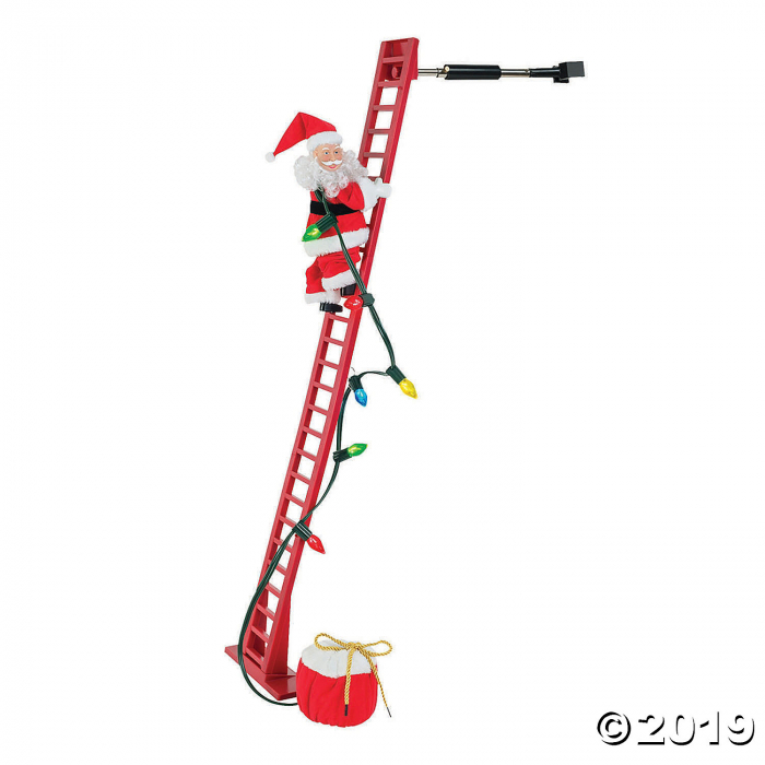 Climbing Santa with Ladder Christmas Decoration (1 Piece(s))