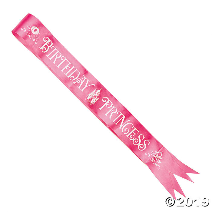 Disney Princesses Birthday Sash (1 Piece(s)) | GlowUniverse.com