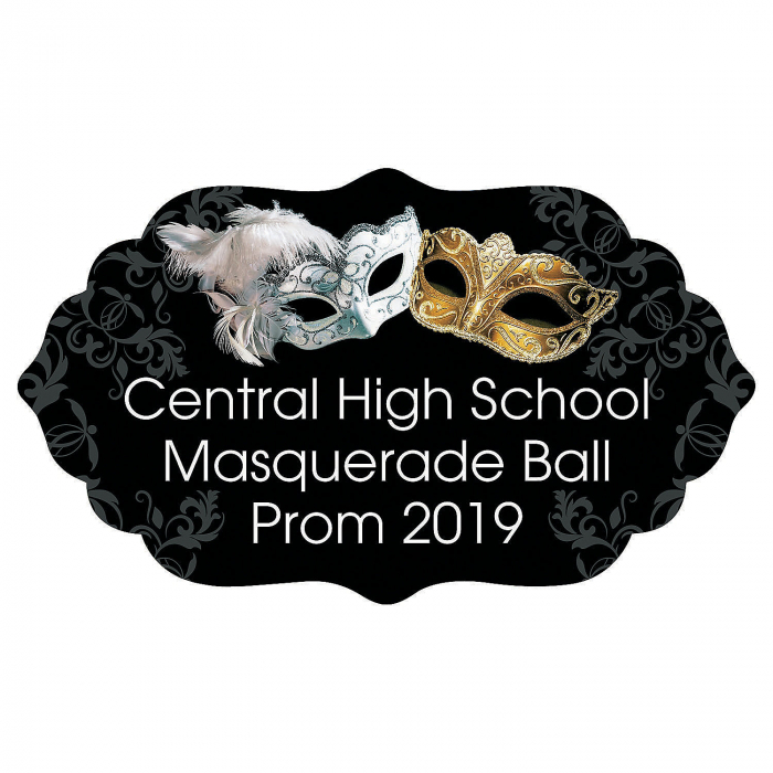 Personalized Masquerade Ball Cardboard Arch Sign (1 Piece(s))