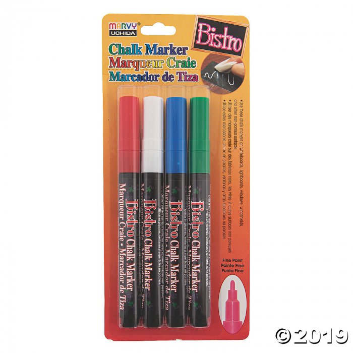 Marvy® Primary Color Fine Tip Chalk Markers (1 Set(s))