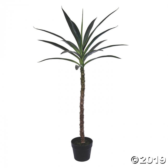 Vickerman 44" Green Yucca Tree in Black Plastic Planters Pot (1 Piece(s))